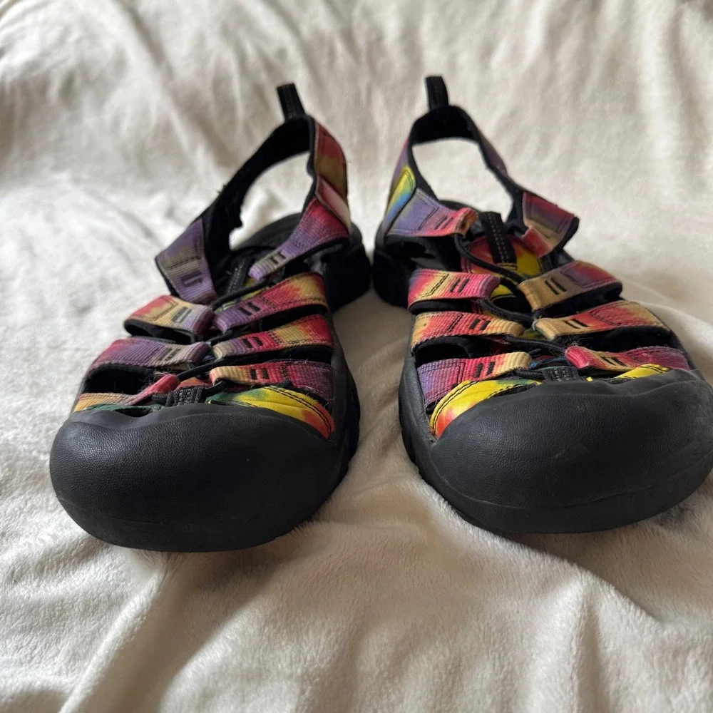 Keen Newport H2 Sandals 11.5 Mens Rainbow Tie Dye Waterproof Gorpcore Hiking